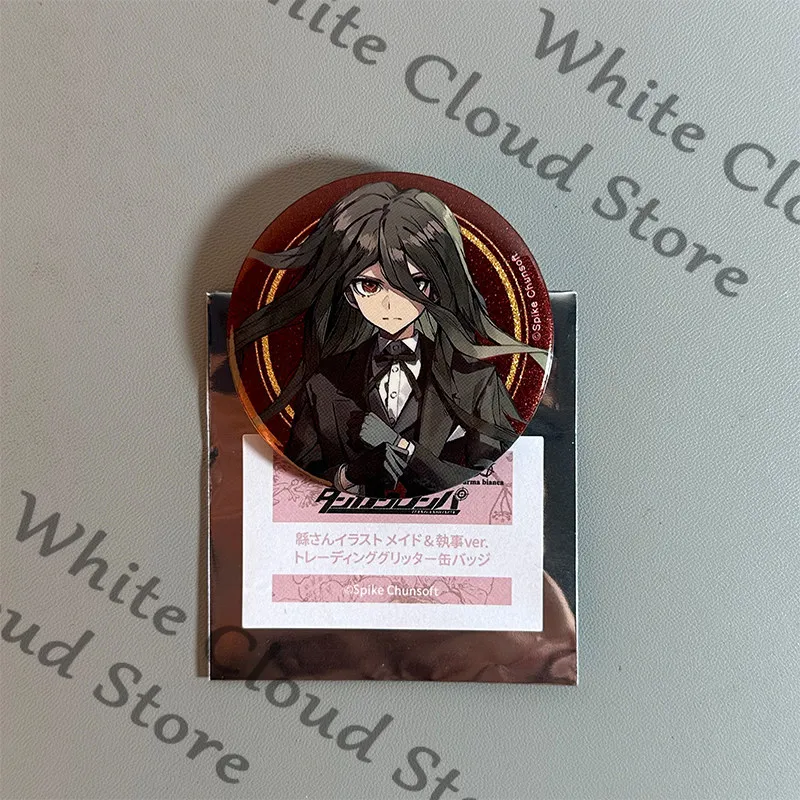 Official Danganronpa Anime Cosplay Cartoon Tinplate Badge Emblem Nagito Komaeda Naegi Makoto Kirigiri Kyoko Celestia Ludenberg