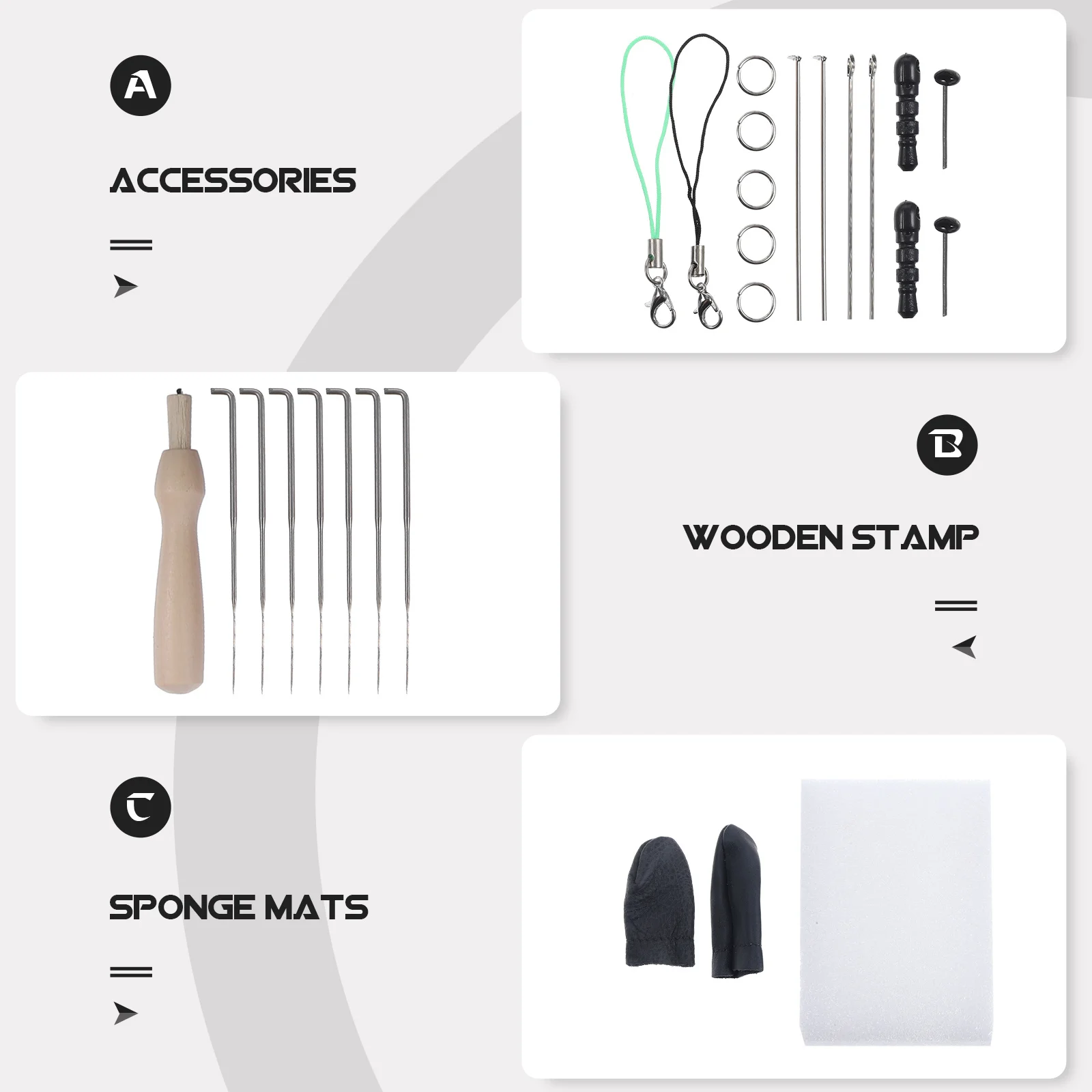 

1Set Filling Wool Strip Creative Craft Felt for Needle Felting Making DIY Felt Animal Needlework for Kids