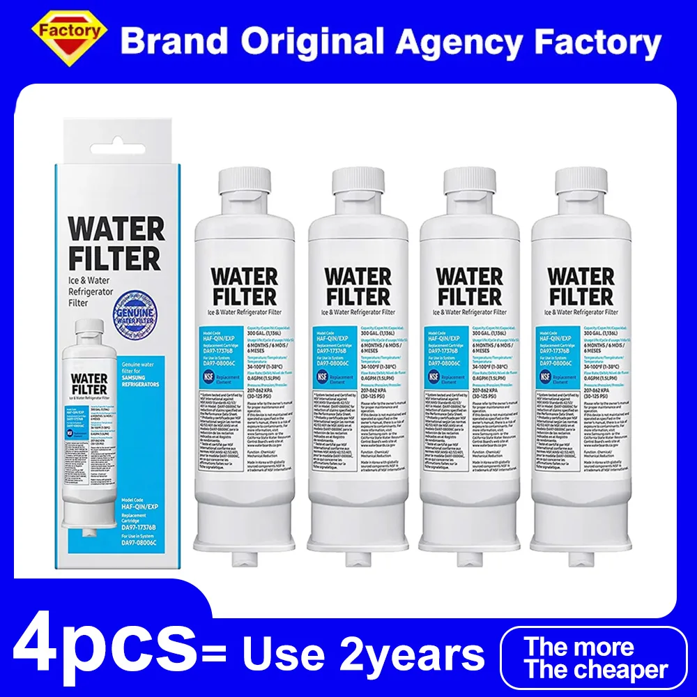 NSF Certified Compatible with Samsung DA97-17376B Refrigerator Water Filter Compatible with HAF-QIN EXP RF23M8070SG RF23M8070SR