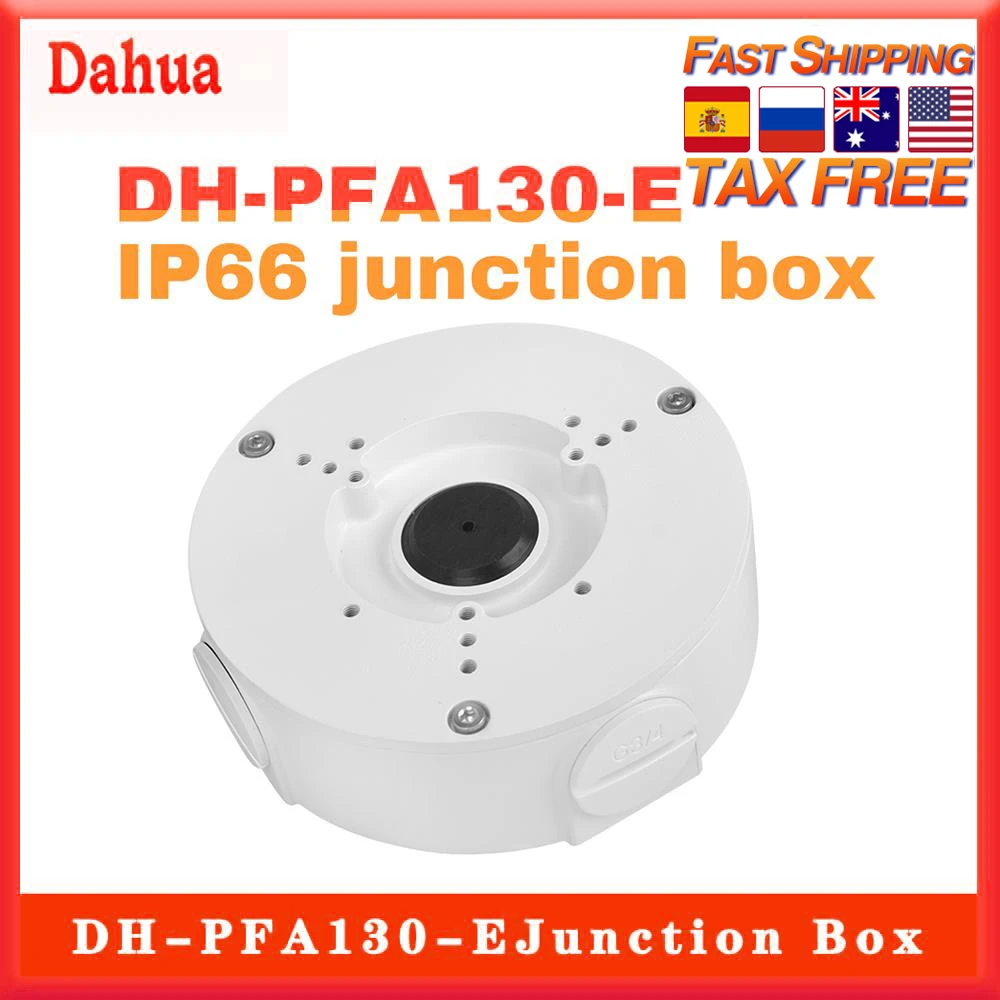 

Dahua DH-PFA130-E IP66 Water-Proof Junction Box Aluminum Material Bracket for IPC-HDW4631C-A IPC-HFW2431T-ZS IP Camera