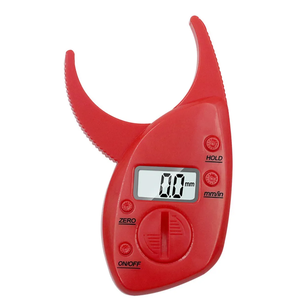 

Health Body Fat Caliper Clip Red Measuring Tool LCD Display Easy Use Fat Teller Portable Fitness Analyzer for Daily Check