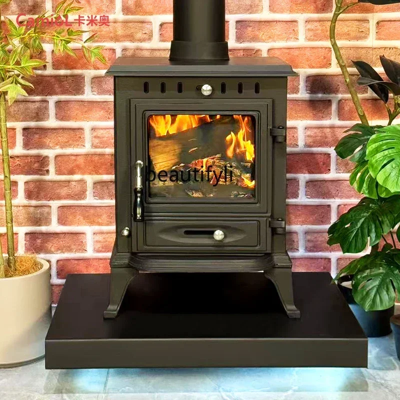 Winter winter heating firewood real fire wood small heater cast iron independent bed and breakfast