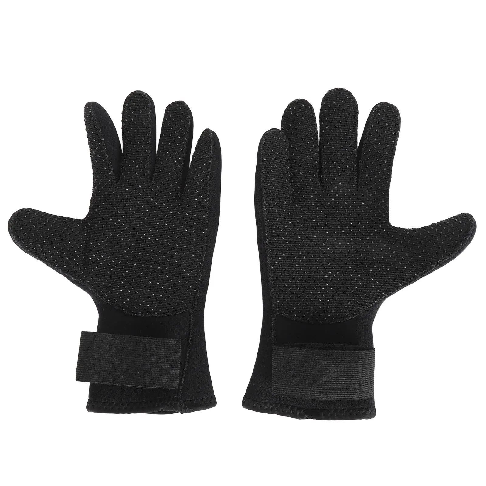 1 Pair Black Diving Gloves Scratch Proof Abrasion Resistant Neoprene Underwater Swimming Gloves for Snorkeling Fishing Surfing