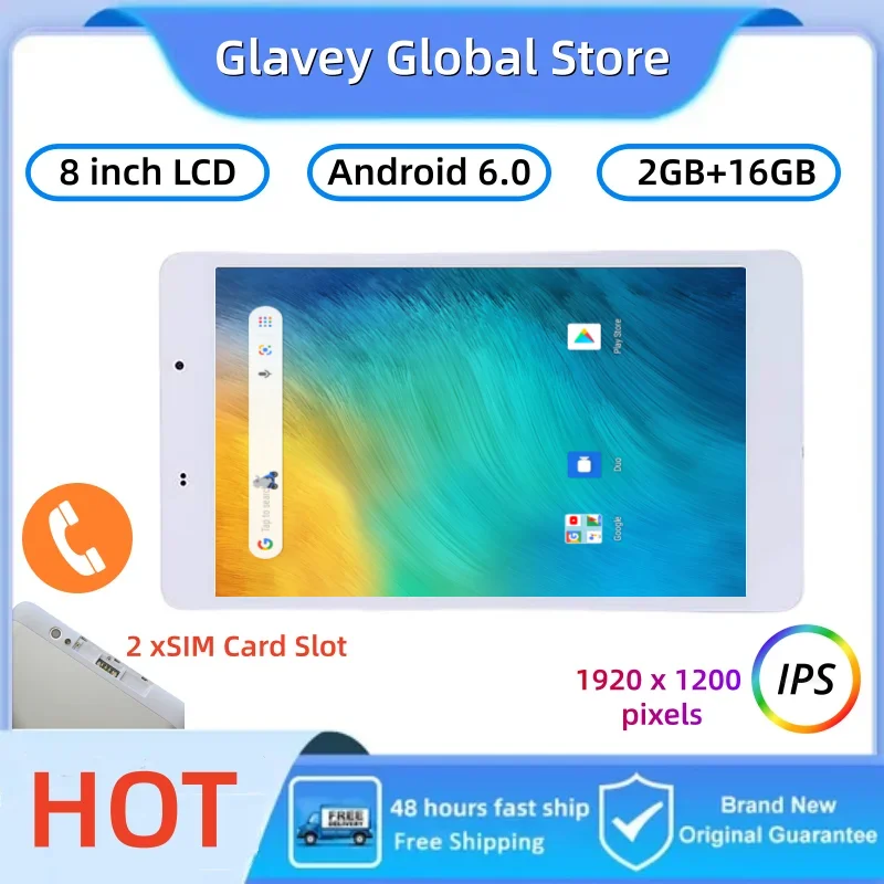 

1920 x 1200 пикселей, 8-дюймовый планшет на базе Android 6.0, MT8783, восьмиядерный процессор, 2 ГБ ОЗУ, 16 ГБ ПЗУ, поддержка 3G/4G, телефонные звонки, 2 SIM-карты