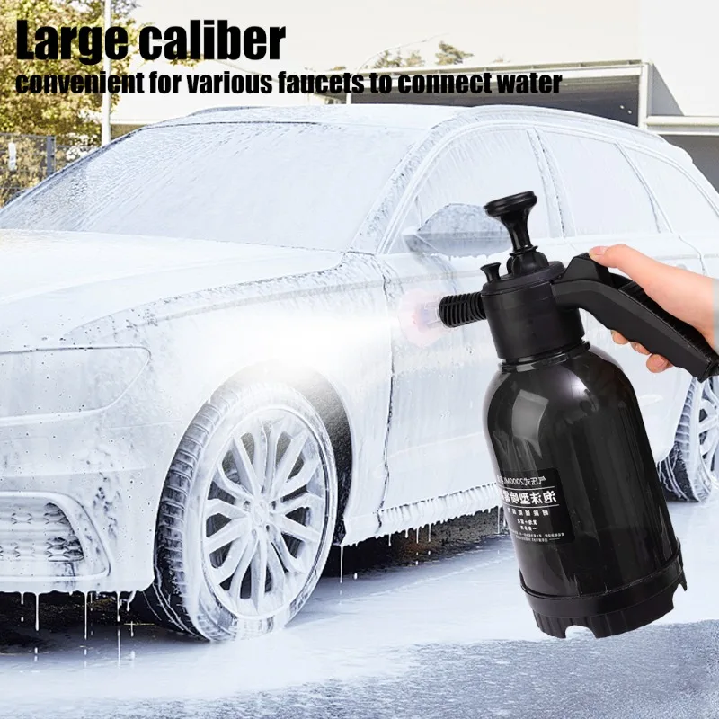 2L Foam Sprayer With Pressure Relief Valve Hand Pump Type High-Pressure Car Washing Spray Bottle Cars Cleaning Accessories