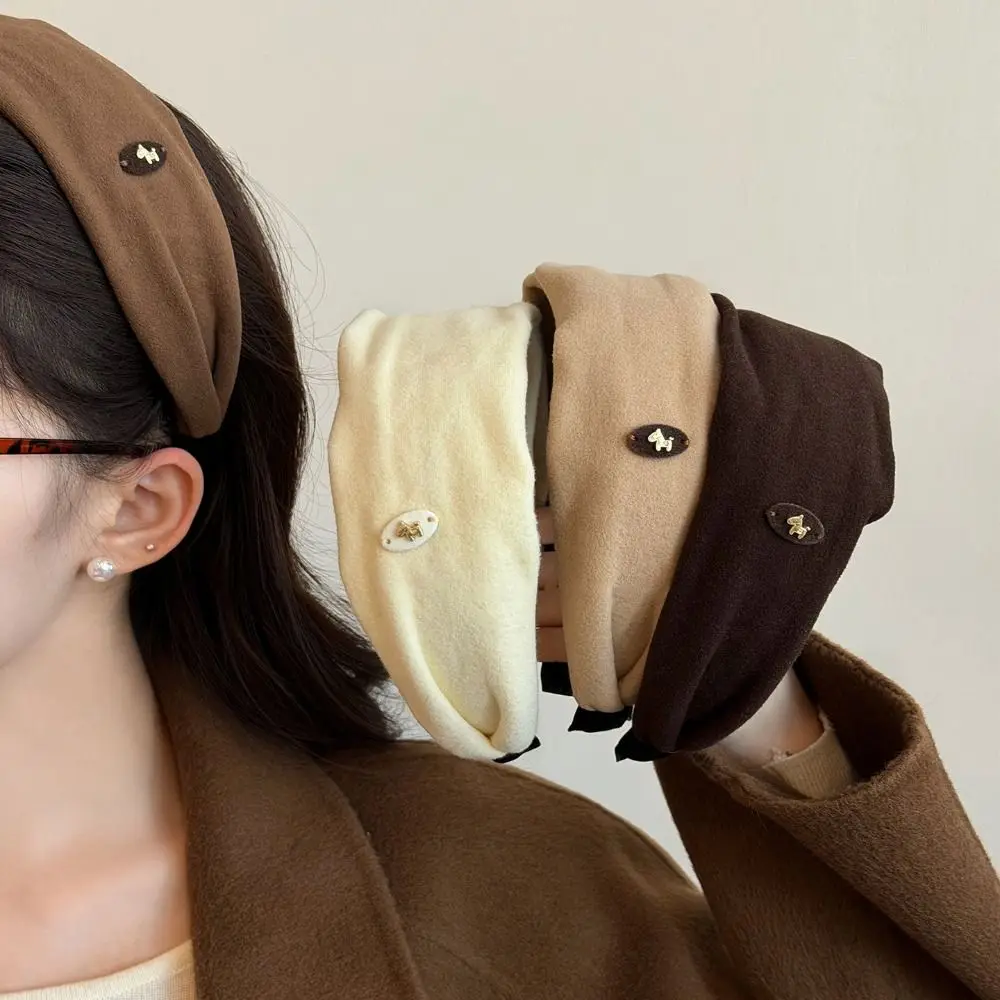 

Hair Accessories Minimalist Wide Hair Hoop Solid Color Cloth New Year Headband Pony Headwear New Year Headpiece Wash Face