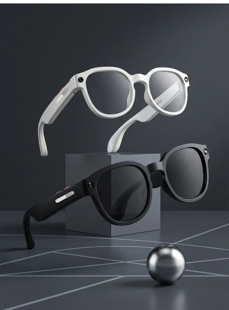 

AI Smart Sunglasses with AI Translation, 8MP HD Camera, 4K Video Shooting, Bluetooth Calling, Audio Recording and Music Playback