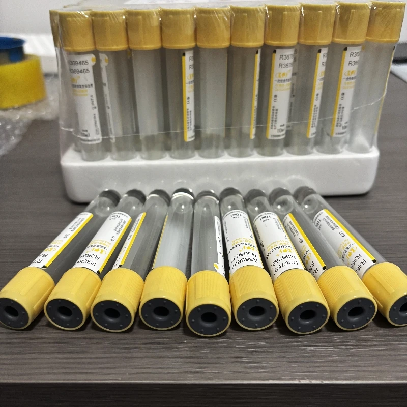Tubo descartável para ativar gel e coágulo, tubos amarelos, tubo de coleta de sangue a vácuo, tubo de ensaio de sangue, laboratório prp