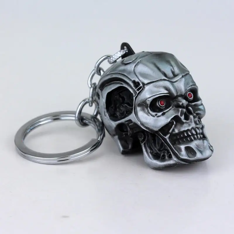 Movie Accessories Terminator Mask Skull Metal Stereoscopic Keychain Pendant