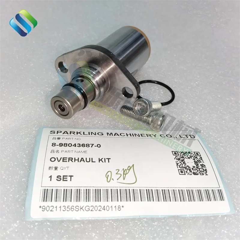 SKGM 8-98043687-0 ZX200-3 4HK1 Excavator Spare Parts 8980436870 Suction Control Valve