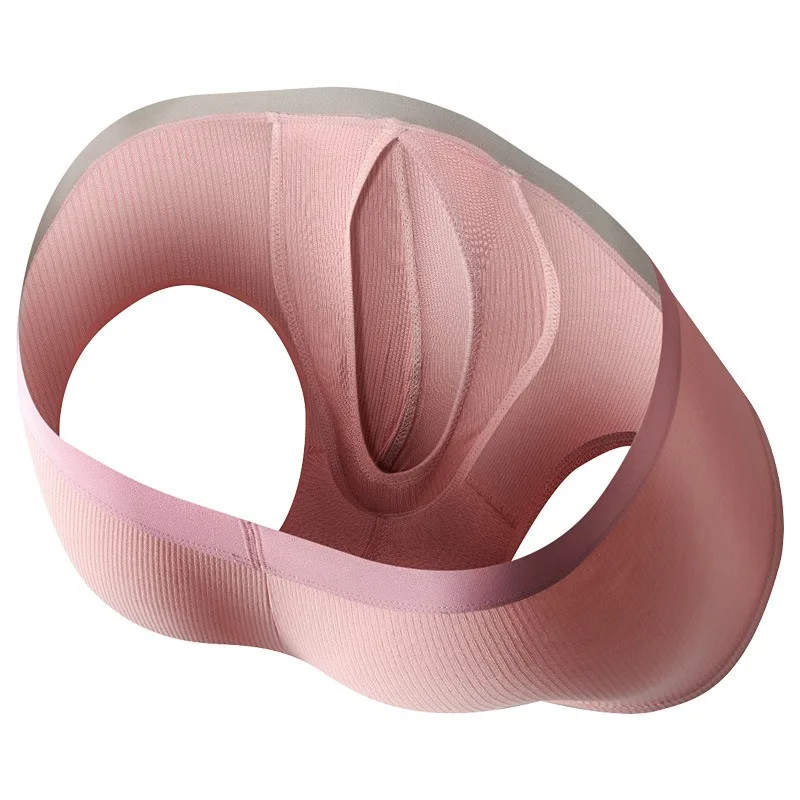 

Мужское нижнее белье с двойным чехлом, трусы-боксеры для мух, U-образные выпуклые молодежные трусы, спортивные поддерживающие трусики, физиологический багажник