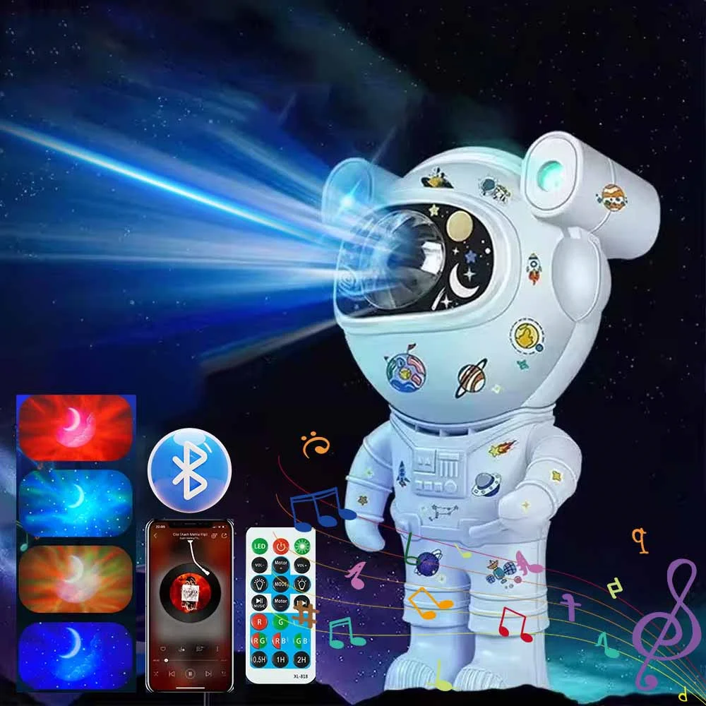 Kids Star Projector Galaxy Night Light 360 Adjustable Astronaut Design Nebula Galaxy Sky Ceiling Lighting for Children Gifts