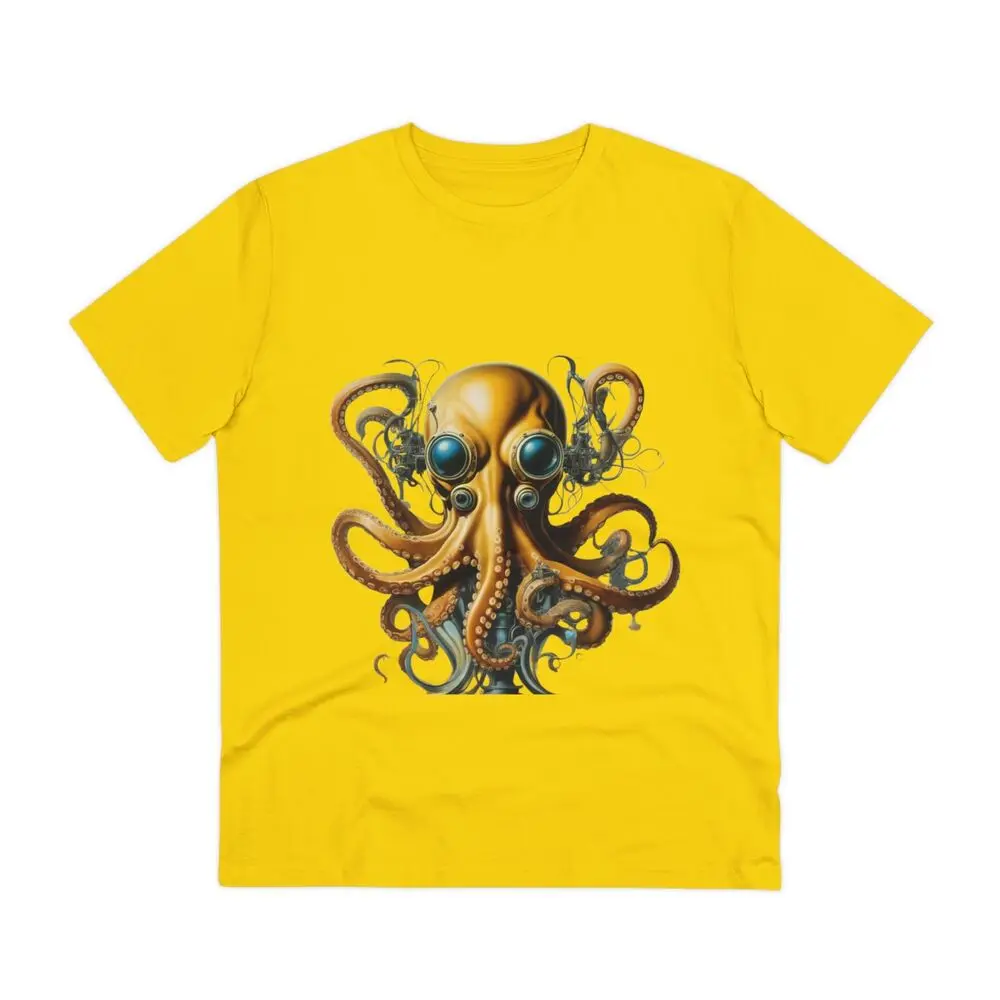 Organic T-shirt Unisex alien octopus artificial intelligence surreal portrait