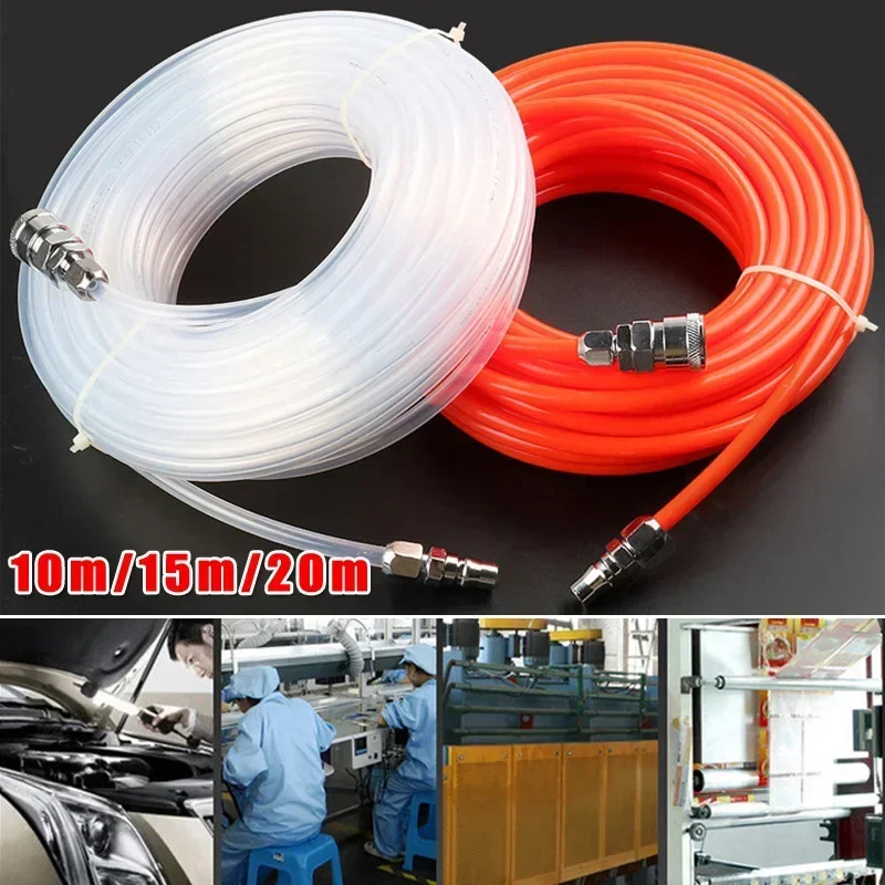 Tubo de Poliuretano Flexível o Tubo Pneumático pu Mangueira de Tubo com Conector Ferramentas de Combustível de ar Compressor 10 m 15 m 20m de Alta Pressã