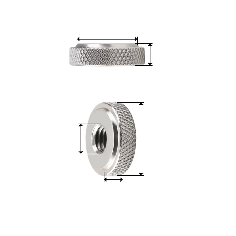 1/4 3/8 Stainless Steel Aluminum Color Small Step/Large Step Flat Mesh/Straight Pattern Hand Tighten Thumb Nut
