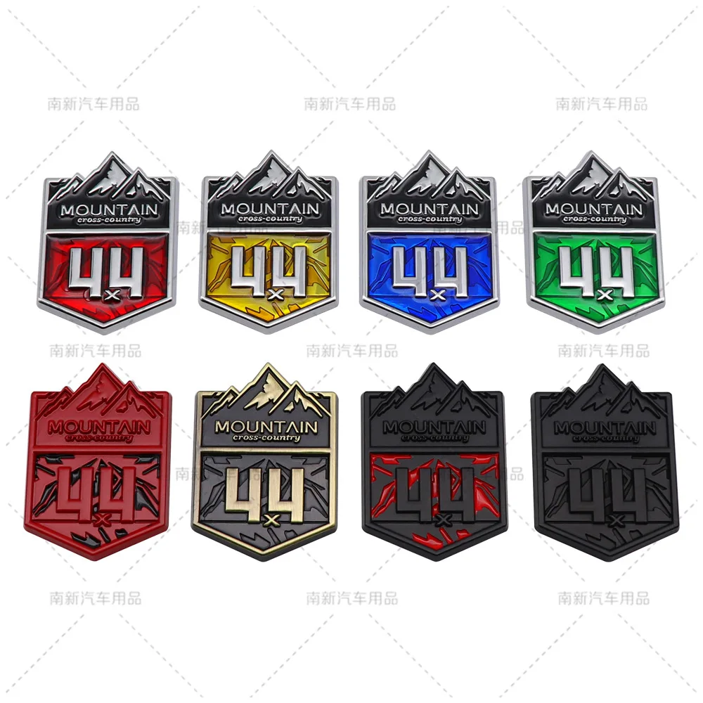 3D Metal 4X4 Mountain Cross Country Badge Auto 4WD Grille Emblem  Car Stickers For Jeep Wrangler Toyota Highlander Car Styling