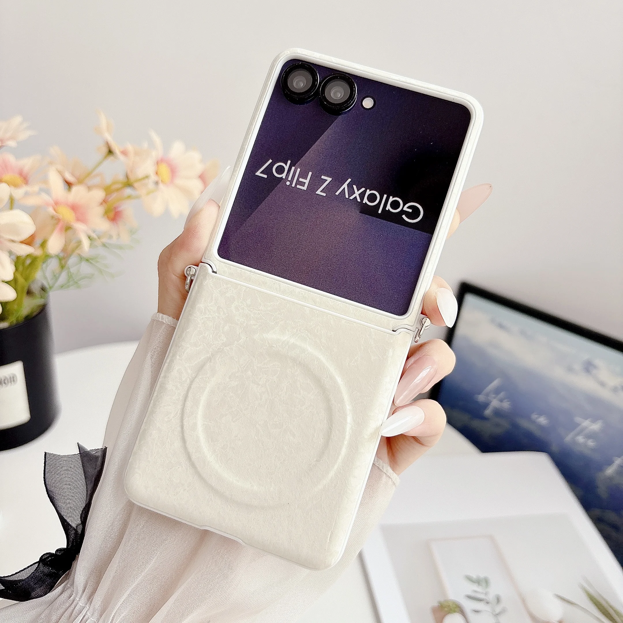Magnetic Dopamine Color Palette for Magsafe Hinge Protection Phone Case for Samsung Galaxy Z Flip 7 FE 6 5 5G Cover