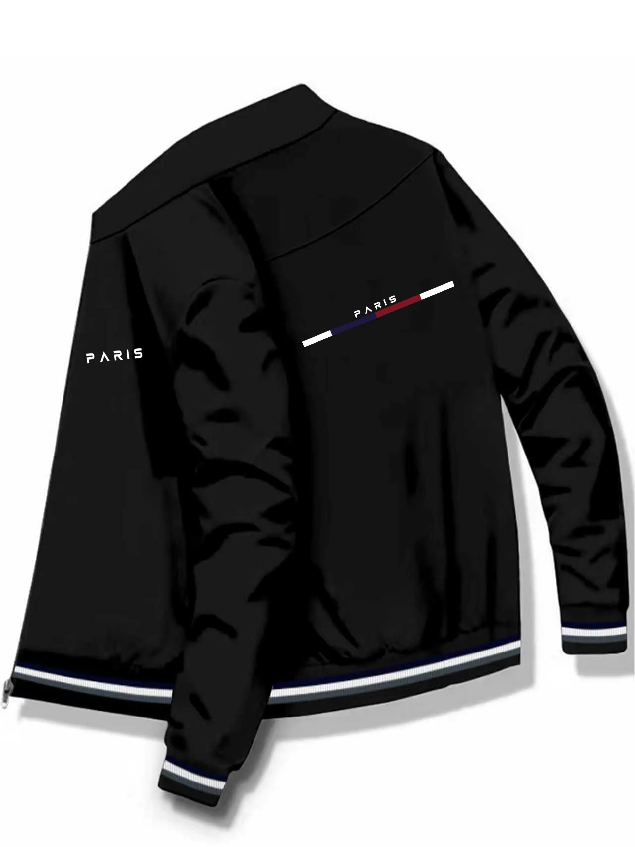 

New men's casual and fashionable printed jacket with zipper, loose and comfortable, spring and autumn casual sportswear