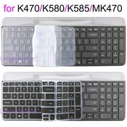 Keyboard Cover for Logitech K580 k585 K470 MK470 for Logi Set Transparent Silicone Protector Skin Case Film Accessories