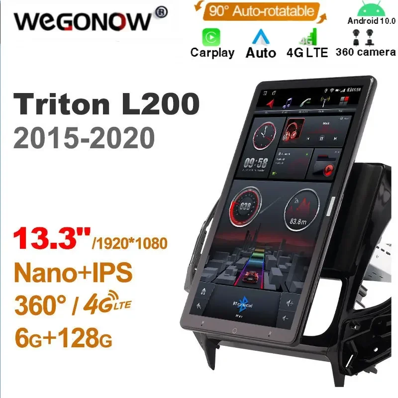 1920*1080 13.3'' Ownice Android10.0 Car Multimedia for Triton L200 2015-2020 Auto Radio Audio 4G LTE 360 Optical Coaxial No DVD