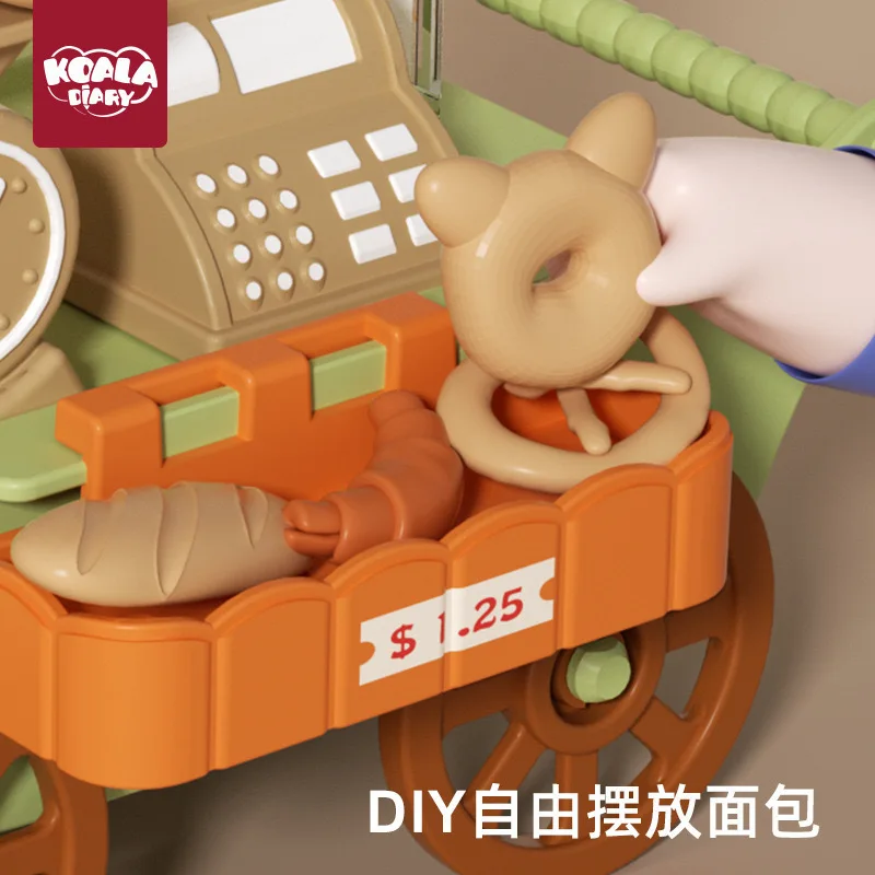 Koala Dagboek Kinderen Speelhuis Speelgoed Simulatie IJsautomauto Miniatuur Miniatuur Scène Poppenhuisaccessoires met verlichting