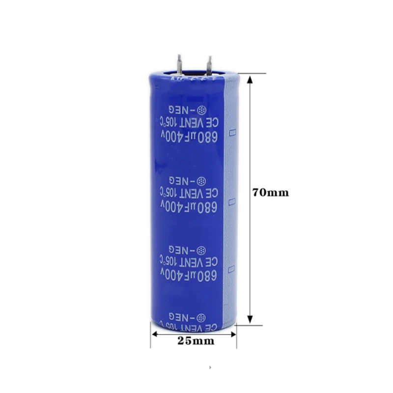 2PCS/Lot 680UF Aluminum Electrolytic Capacitor 400V Frequency Converter Ultrasonic Hair Removal Instrument Inverter