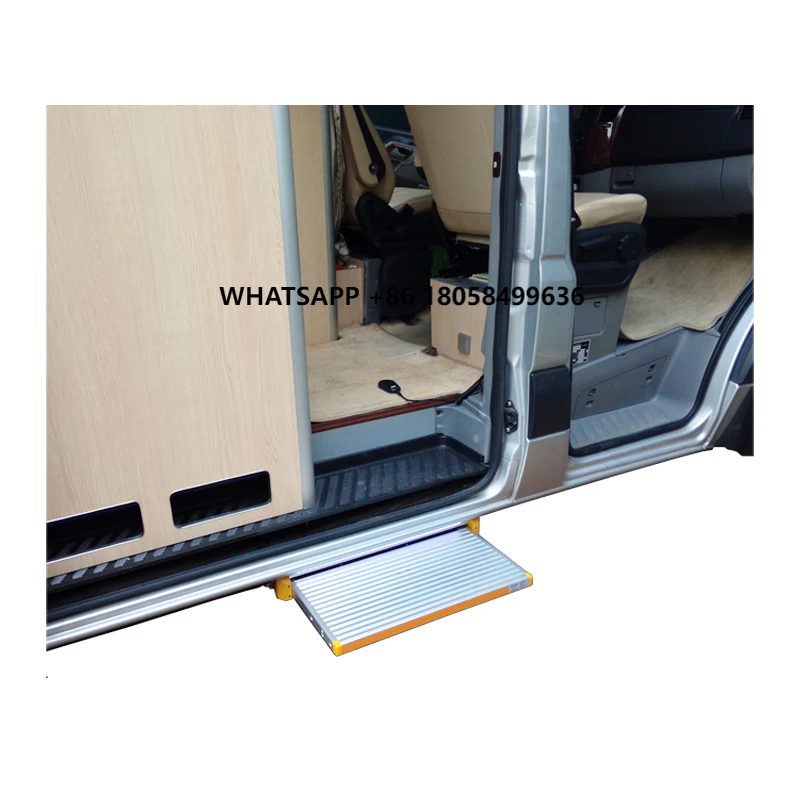 

RV Caravan Motorhome Camper Travel Trailer Electric Aluminum Sliding Step Door Slide Foot Step CE Certification Led Lighting