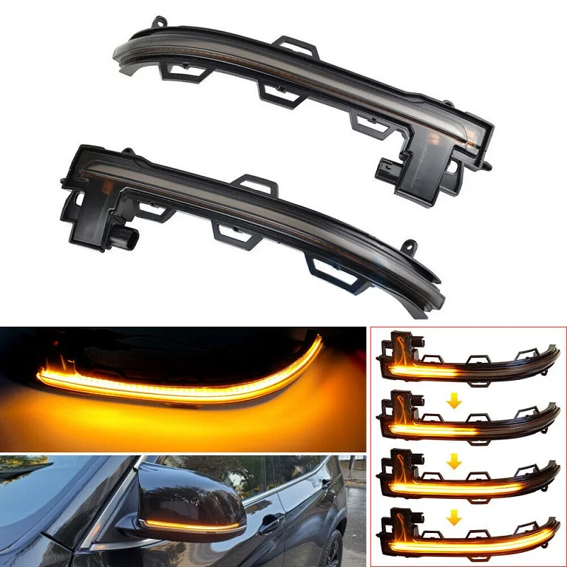 2PC For BMW X3 F25 X4 F26 X5 F15 F16 Dynamic Turn Signal Light Side Mirror Indicator Auto Left Right Side Mirror Blinker