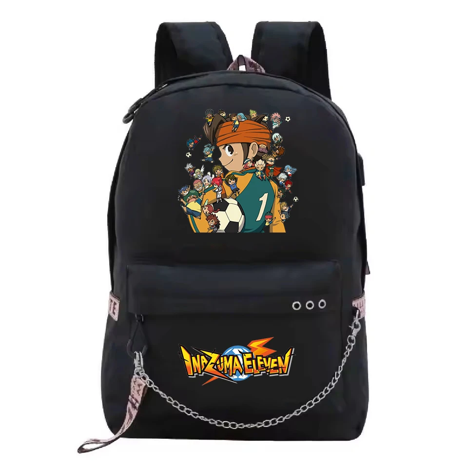 Inazuma Eleven Go Backpack Boys Girl School Bags Teenager Usb Charging Rucksack Fashion Students Outdoor Travel Backpack Mochila