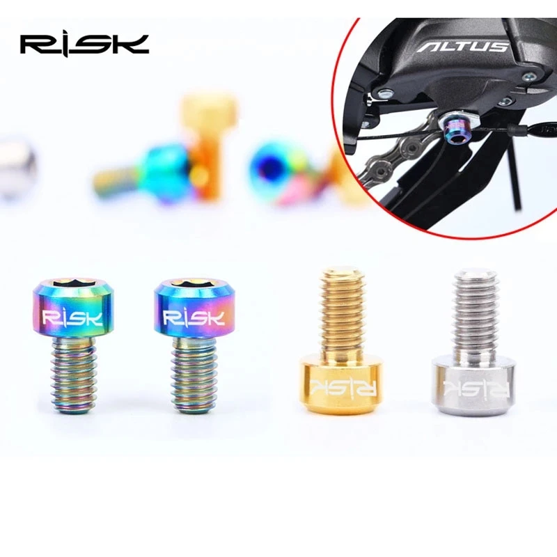 

Risk RT012 Mountain Road Titanium Bike Bicyle M5x9 Front Rear Derailleur Wire Fixing Bolts Shift Inner Line Cable Fixed Screw