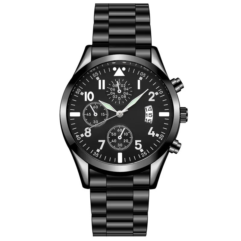 Reloj de pulsera deportivo multifuncional para hombre, cronógrafo con correa de acero, calendario luminoso, negocios, moda, Dropshippin