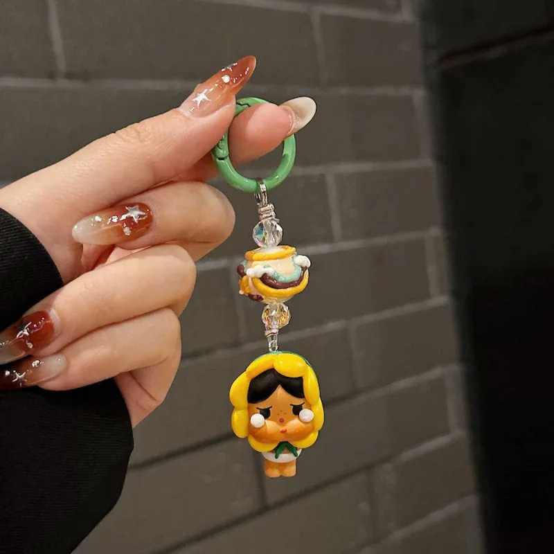 

Crybaby Doll Keychain Kawaii Anime Cartoon Hand-painted Beaded Bowknot Mobile Phone Bag Pendant Charms Backpack Decoration Gifts