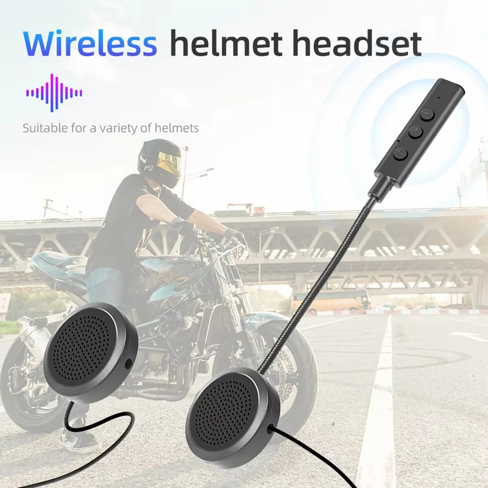 Stereo Bluetooth Motorcycle Helmet Speaker: Waterproof Wireless Headset For Handsfree Calling & Music Listening-TCES