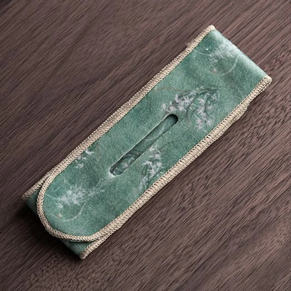 Fashion Suede Tea Set Protective Cover Bump-proof Anti-Drop Teapot Cover Cloth Chinese Style Teapot Carrying Cover Outdoor Use