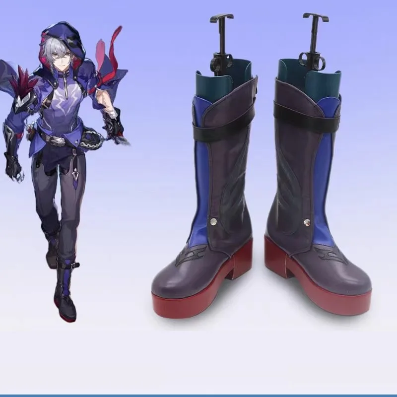 

Honkai Star Rail Moze Cosplay Boots PU Leather Shoes Halloween Party Cosplay Moze Boots