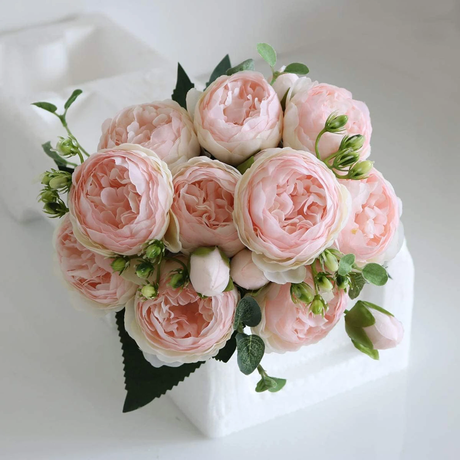 Flores Artificiales, Rosas Falsas de Seda, Peonías, Decoración para el Día de San Valentín, Festivales, Fiestas, Jarrones, Hogar, Habitación, Bodas, Ramos de Novia, Regalos DIY