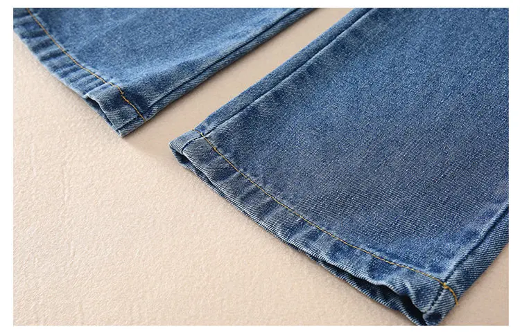 Retro-Isolierte Jeans für Teenager-Mädchen, Herbst-Winter, Lässige Mode, Kinder Weite Gerade Denim-Hosen, Warme Schulhosen für Kinder – Detail 16