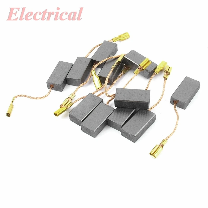 

15mm x 8mm x 5mm 0.59" x 0.13" x 0.20" Motor Carbon Brushes Replacement for Air Compressor
