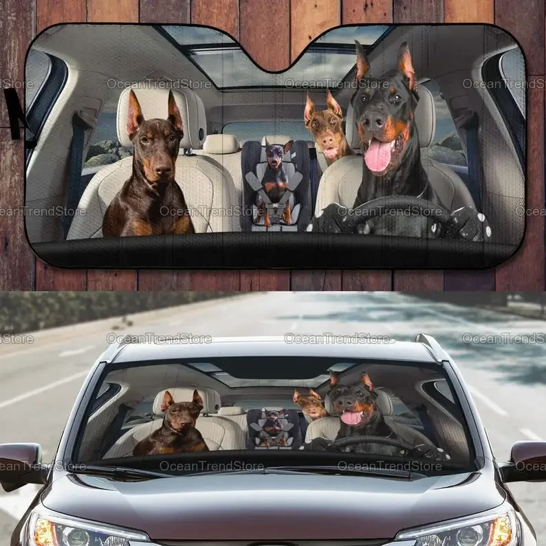 

Солнцезащитный козырек Doberman для семейного автомобиля, автомобильный солнцезащитный козырек, забавный солнцезащитный козырек, украшение автомобиля, подарки, подарки для матери L