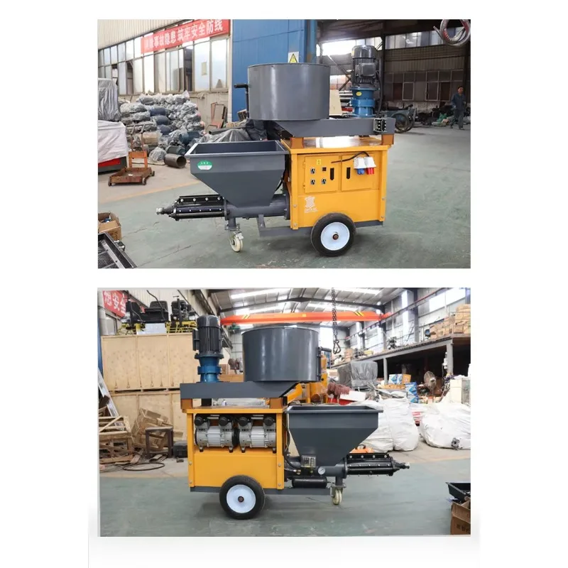Cement Mortar Plastering Machine with Mixer Electric Power Cement Mortar Sprayer Wall