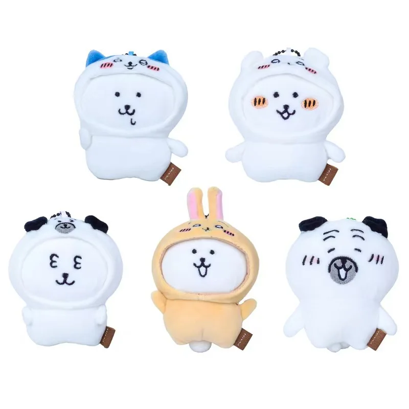 

Jhiikawas Self-deprecating Bear Cosplay Plush Keychain Cute Usagi Hachiware Jiikawa in Bear Costume Kawaii Anime Bag Charm