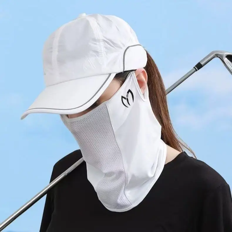 

Breathable Ice Silk Face Cover for Men Women Golf Tennis, Cooling UV Protection Sun Mask for Outdoor Sports