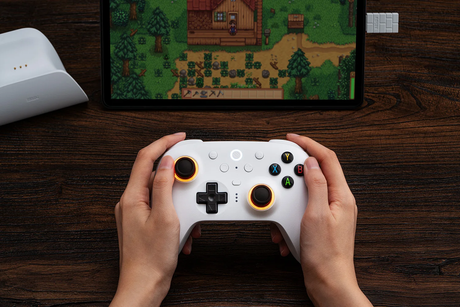 8BitDo Ultimate 2 Wireless Game Controller für Windows 10/11 2,4G Gamepad TMR Joystick mit Ladestation für Android PC Steam – Detail 7