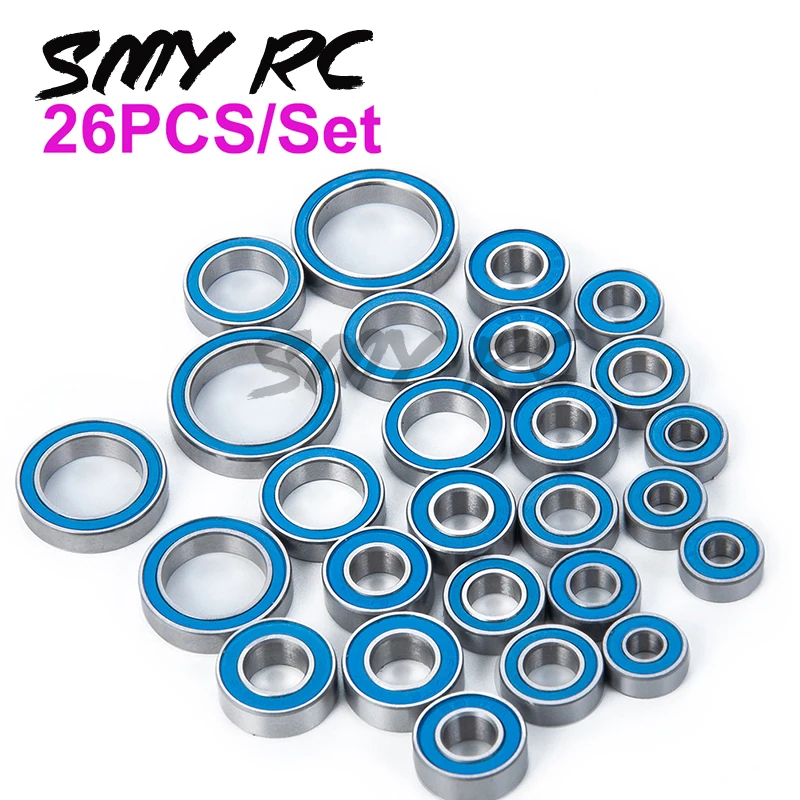 

26PCS Bearing Kit for 1/10 TRX TRX4 Trx-4 Bronco Defender Sport Blazer RC Crawler Car Blue Ball Bearing Parts