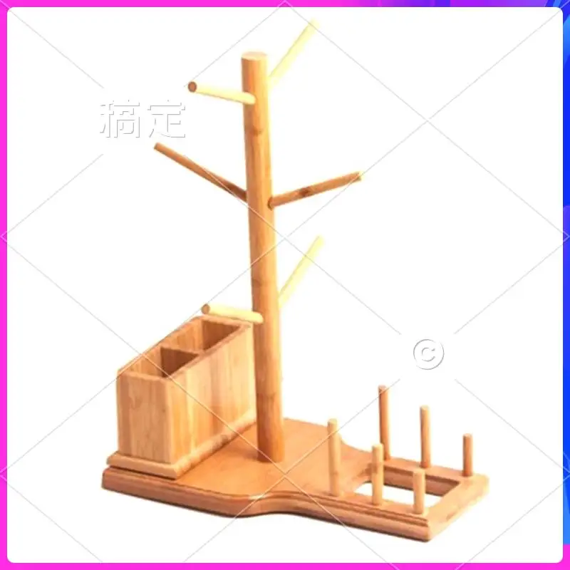 

NEW-Bamboo Tumbler Lid Organizer Set Lid Holder Storage Kit For Kitchen Cabinet Water Bottle And Coffee Lid Organizer For Kitche