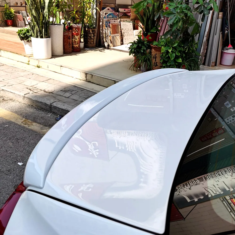 볼보 S60 4도어 2011-2019 바디킷 자동차 리어 트렁크 리드 부트 덕테일 립 블랙 카본 스포일러 윙 튜닝 액세서리 부품 썸네일 3