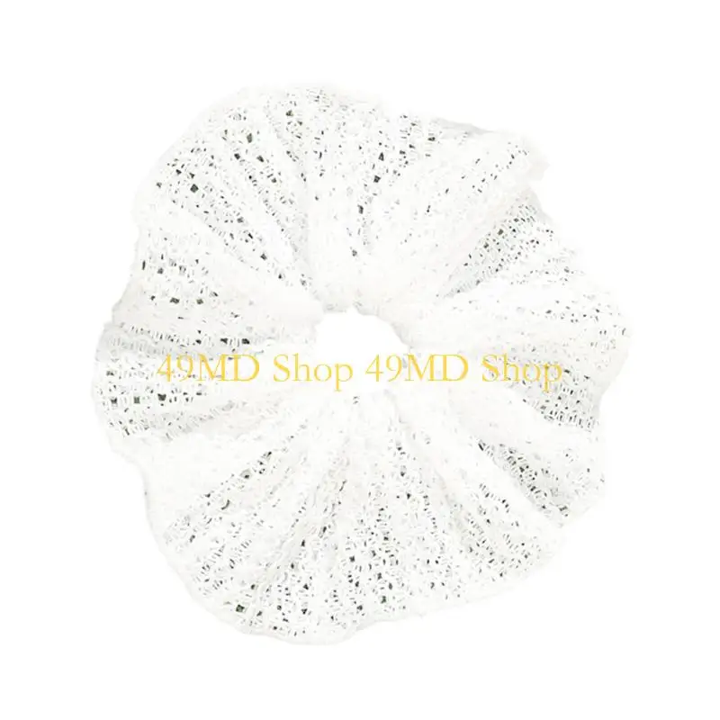 

49MD Нежные белые резинки для волос в рубчик, мягкие эластичные резинки для волос для формальной или повседневной одежды