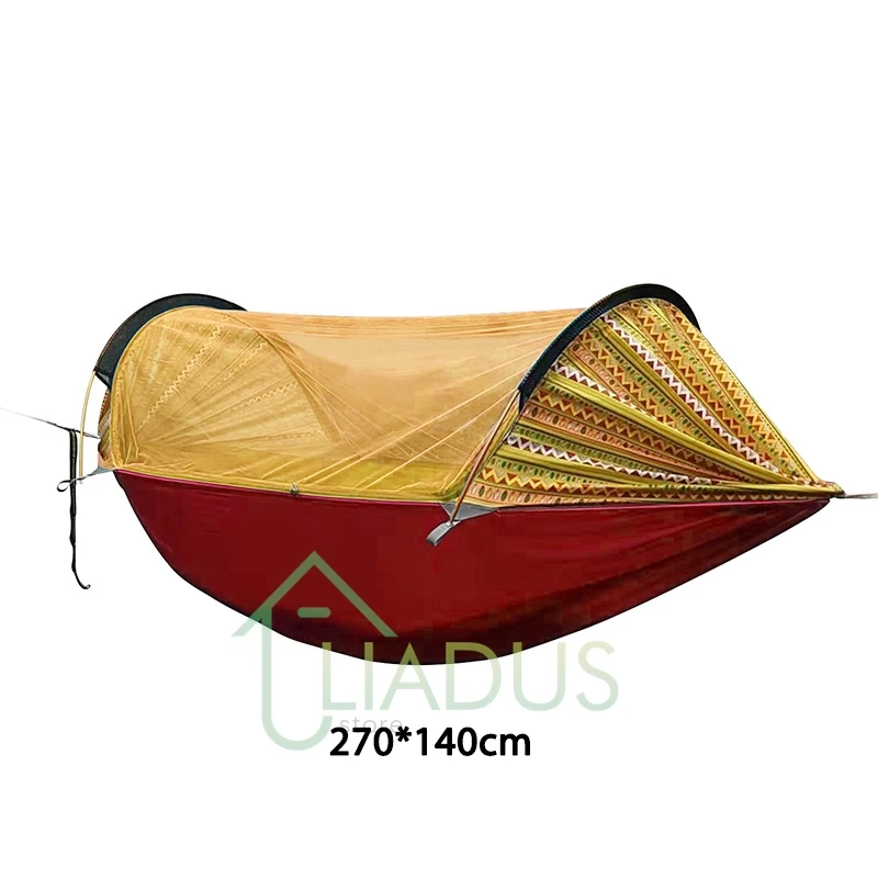 السفر في الهواء الطلق التنزه التخييم مكافحة التمديد مكافحة البعوض ظلة أرجوحة 70D النايلون الغزل المظلة التشفير صافي أرجوحة