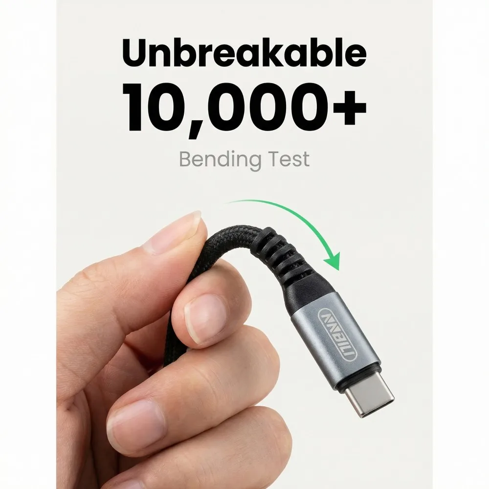 NNBILI 5 Stück 100W Typ-C zu USB-C Kabel PD 3.0 Quick Charge 4.0 Schnellladung Typ-C zu Typ-C für iPhone 17, Macbook, Samsung, Xiaomi – Detail 5