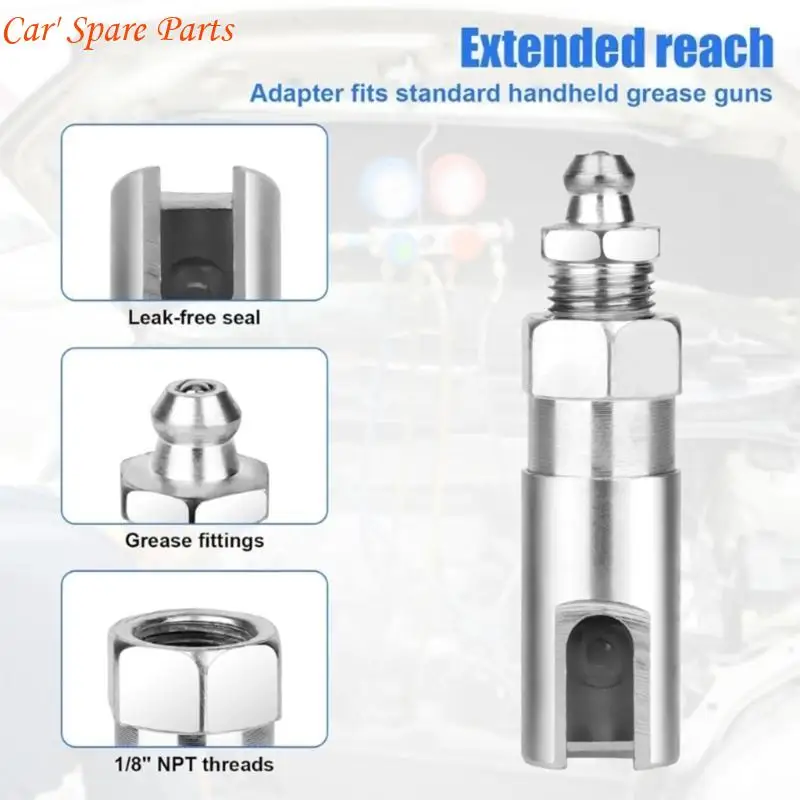 Y4UA Efficient Grease Dispens Injection Tool 30cm Hose 90 Degree Adapter Nozzle Coupler for Mechanical Fittings Workshop Use